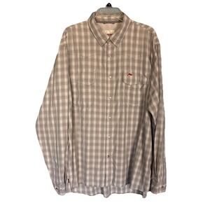 Simms Pearl Snap Shirt Mens 2XL XXL Plaid Button Up Vented Long Sleeve Fishing